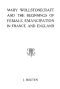 [Gutenberg 59448] • Mary Wollstonecraft and the beginnings of female emancipation in France and England